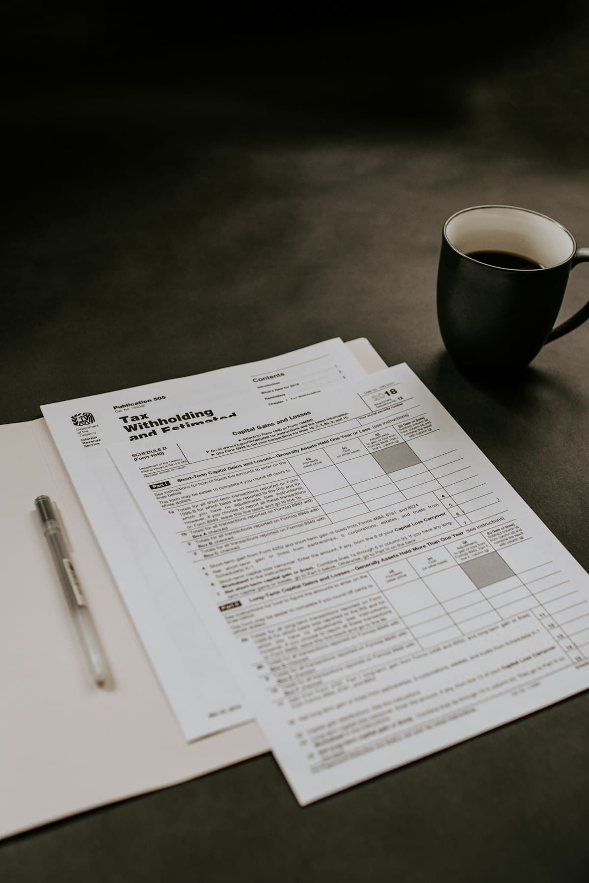 Financial documents representing fee schedules and contracts