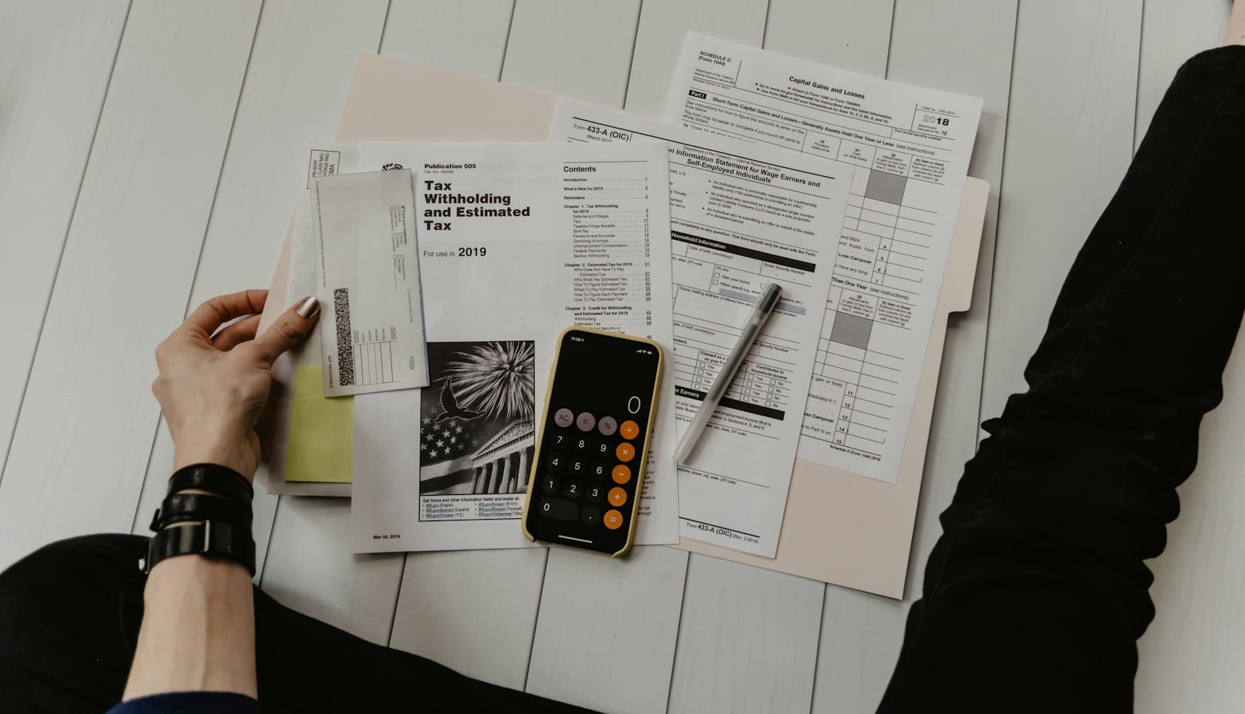 Desk tools representing remittance and AR follow-through